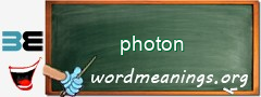 WordMeaning blackboard for photon